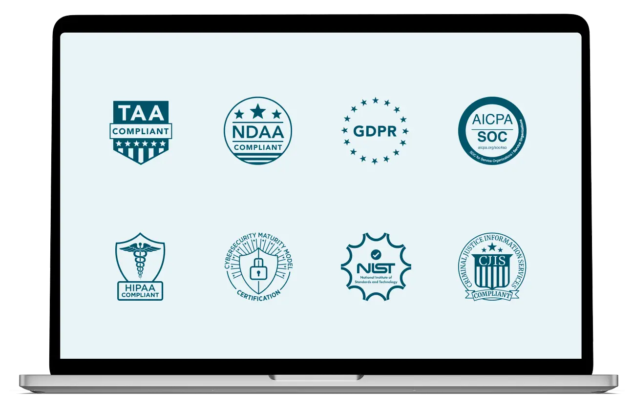 End-to-end encryption and Zero Trust architecture for enterprise-grade protection. Granular access and permissions, secure raw streams, and comprehensive compliance protocols for total peace of mind.