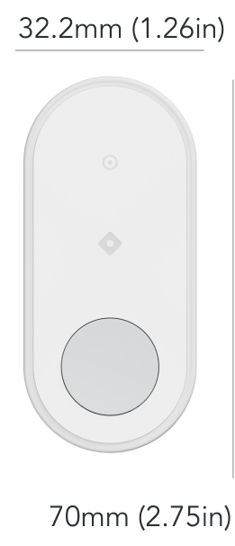 B10 Emergency Panic Button sensor with dimensions