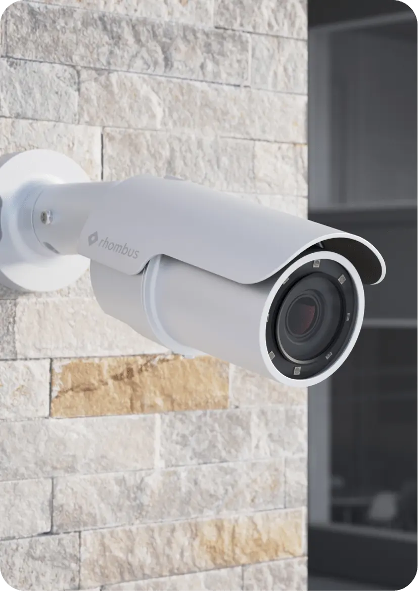 Surveillance at commercial properties with bullet commercial security camera systems that can cover extensive distances