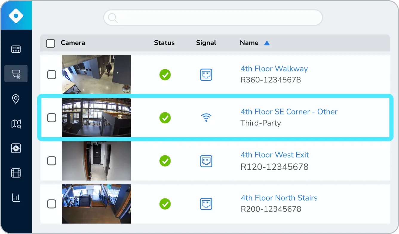 Integrate existing cameras into the Rhombus platform in seconds. Simplify security operation with secure and remote access, AI detections, and real-time alerts.