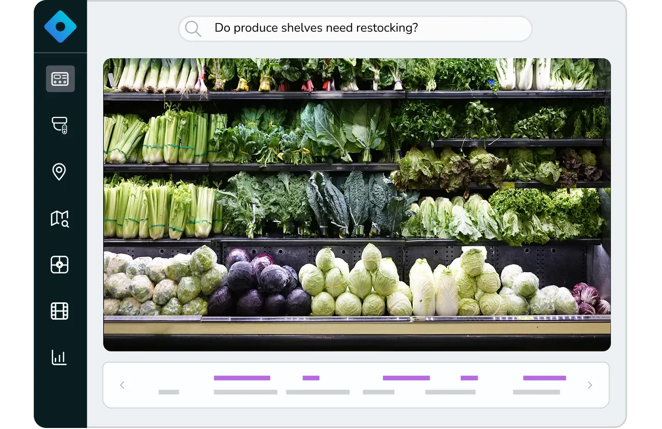 ai insights monitoring tool used to see if produce shelves need restocking