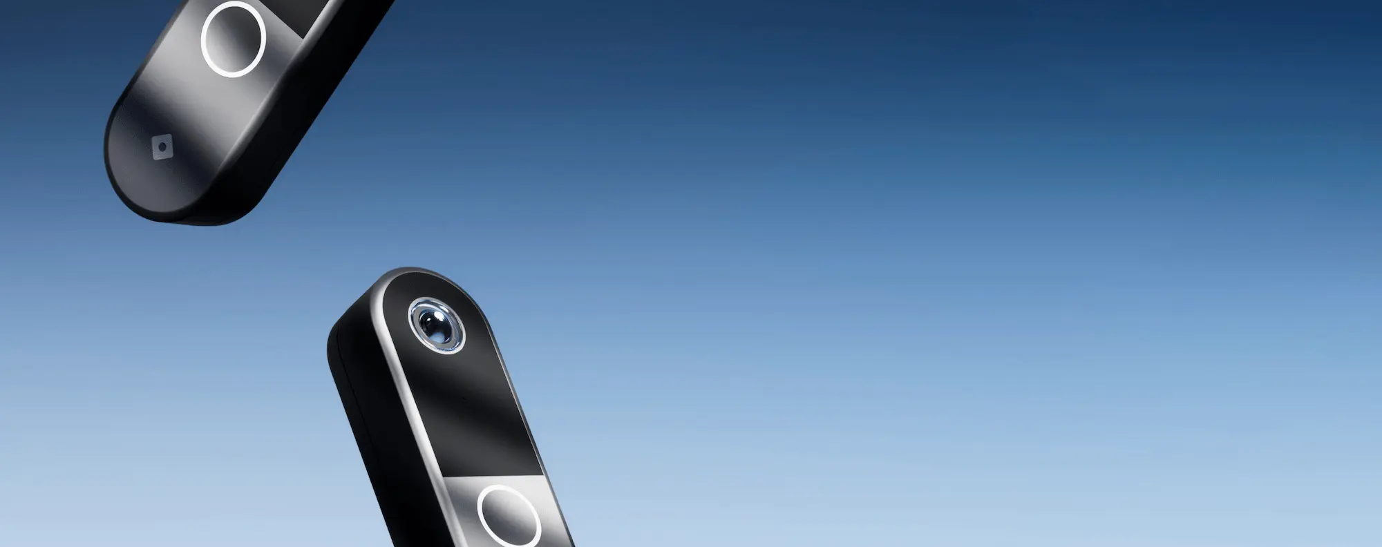 Rhombus DR20 and DR40 door readers showcasing sleek design and robust build. Advanced technology for managing visitors efficiently.