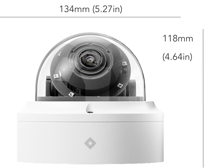 undefined camera with dimensions