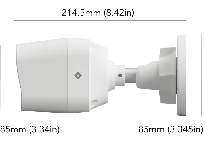 undefined camera with dimensions