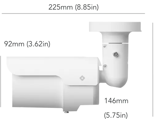 undefined camera with dimensions
