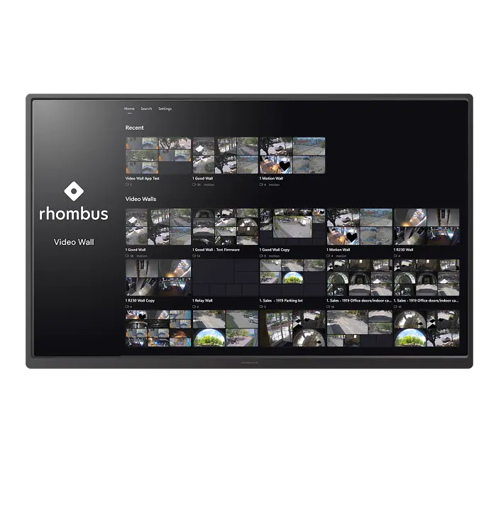 Screen showing Rhombus' Window Video Wall