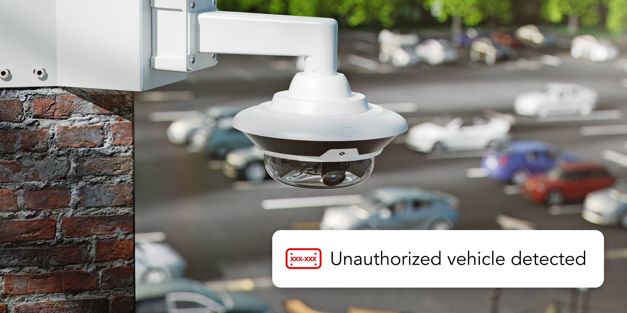 r600 multisensor camera in parking lot LPR analytics