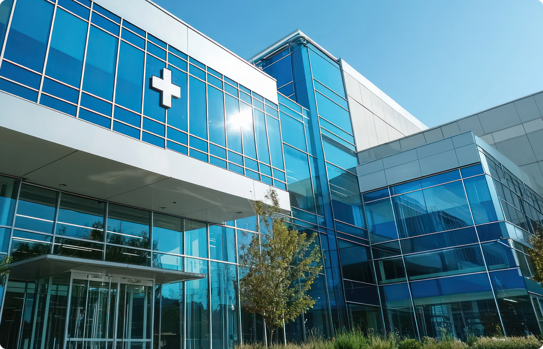 A healthcare facility with access control
