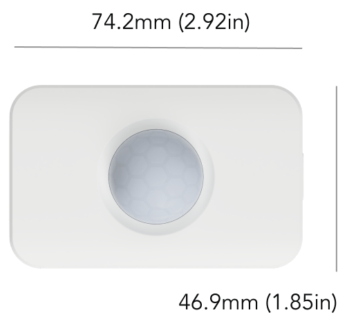 Dimensions of Rhombus M15 motion sensor.