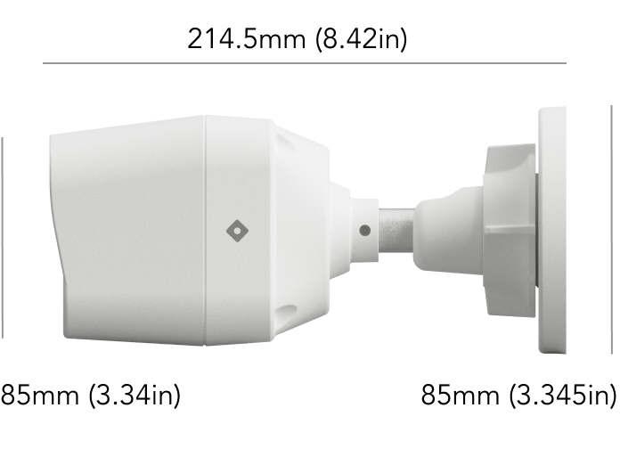 undefined camera with dimensions